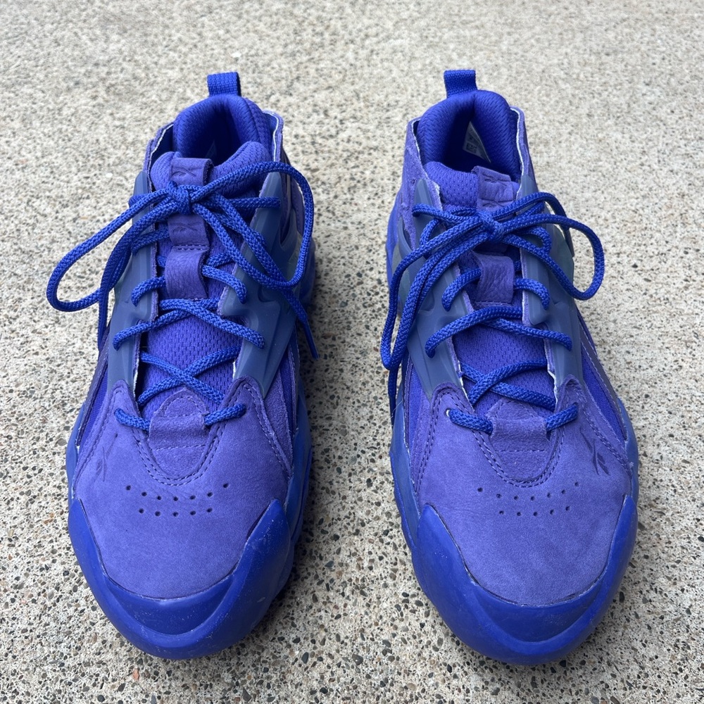 Cardi B x Reebok Collab Leather Sneakers - Violet Suede - Women Size 8